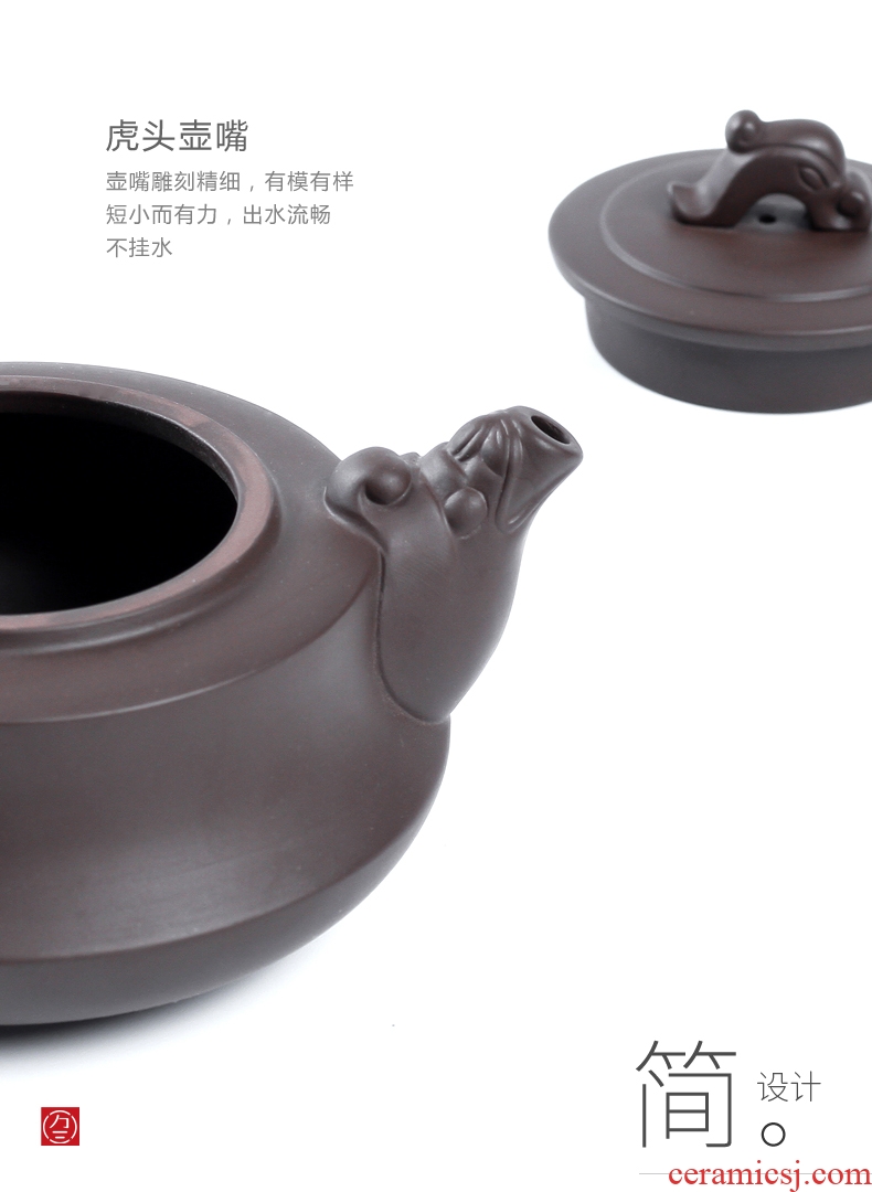 Three thousand ceramic tea village beauty make tea pot of yixing purple sand pot of purple clay manually single pot of kung fu tea pot