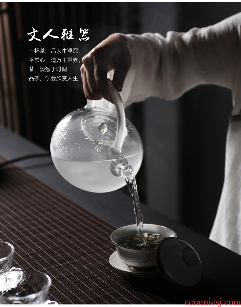 Is good source Japanese cooking ware ceramic electric TaoLu heat-resistant glass tea kettle black tea scented tea tea set the teapot