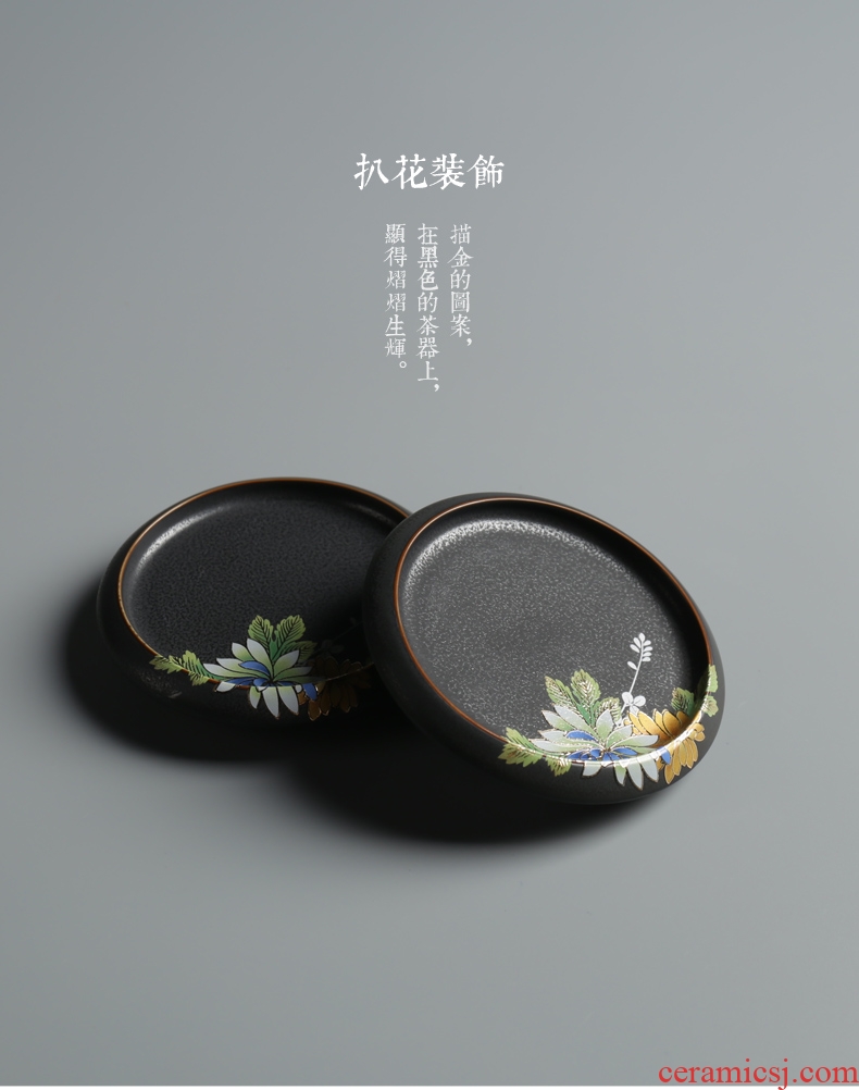 Three-dimensional variable on flower sample tea cup is good source ceramics cup mat teacup coaster contracted kung fu tea cup insulation pad