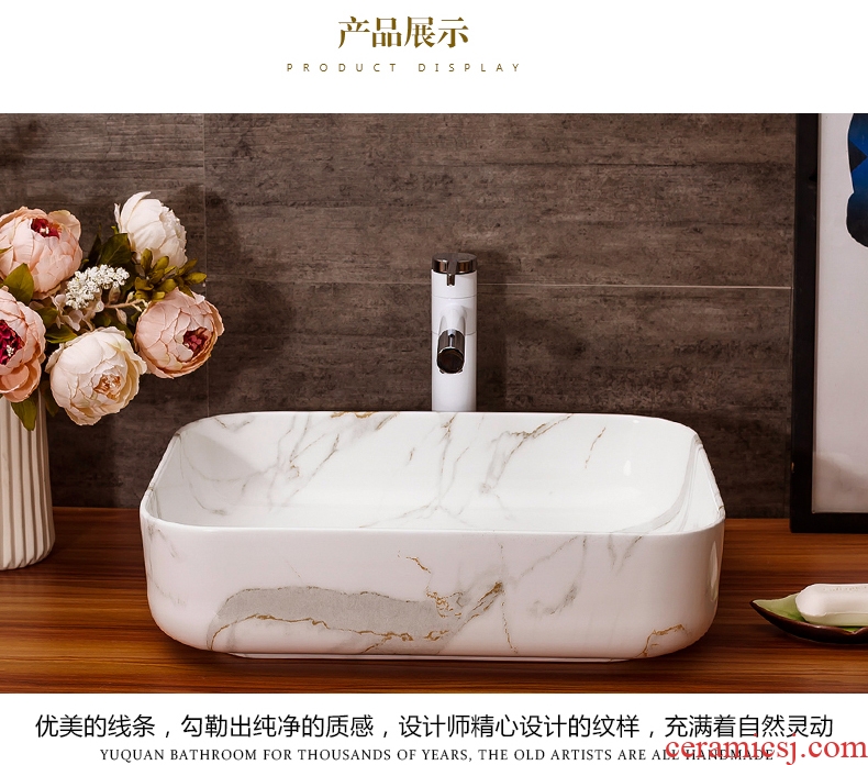The stage basin art ceramic lavabo wash basin water drainage basin suit hotel multipurpose European stage basin
