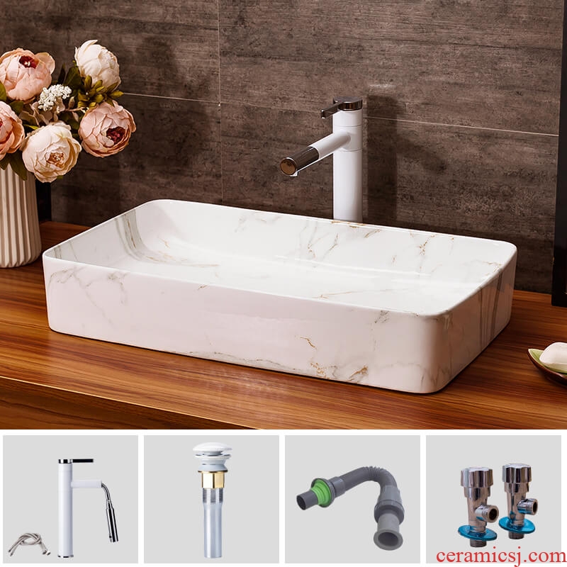 Ceramic lavabo toilet household washing basin thickening hotel on restoring ancient ways plate toilet art stage basin