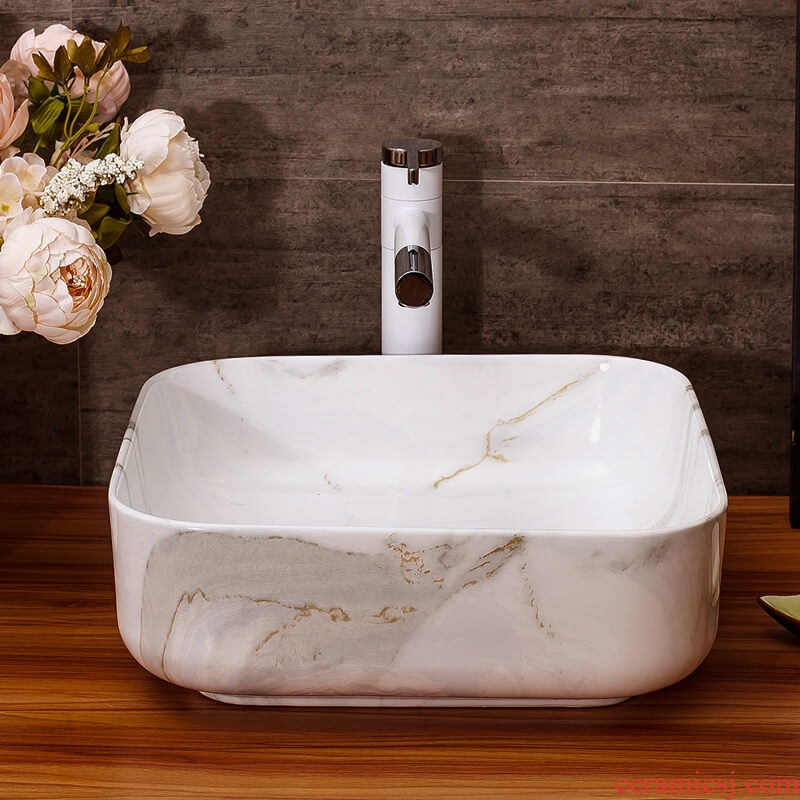 The stage basin sink bathroom home wash gargle suit ceramic art basin faucet lavatory basin of hotel