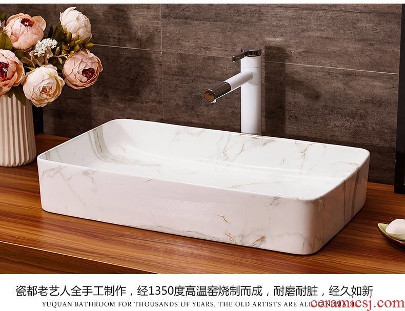 Ceramic lavabo toilet household washing basin thickening hotel on restoring ancient ways plate toilet art stage basin