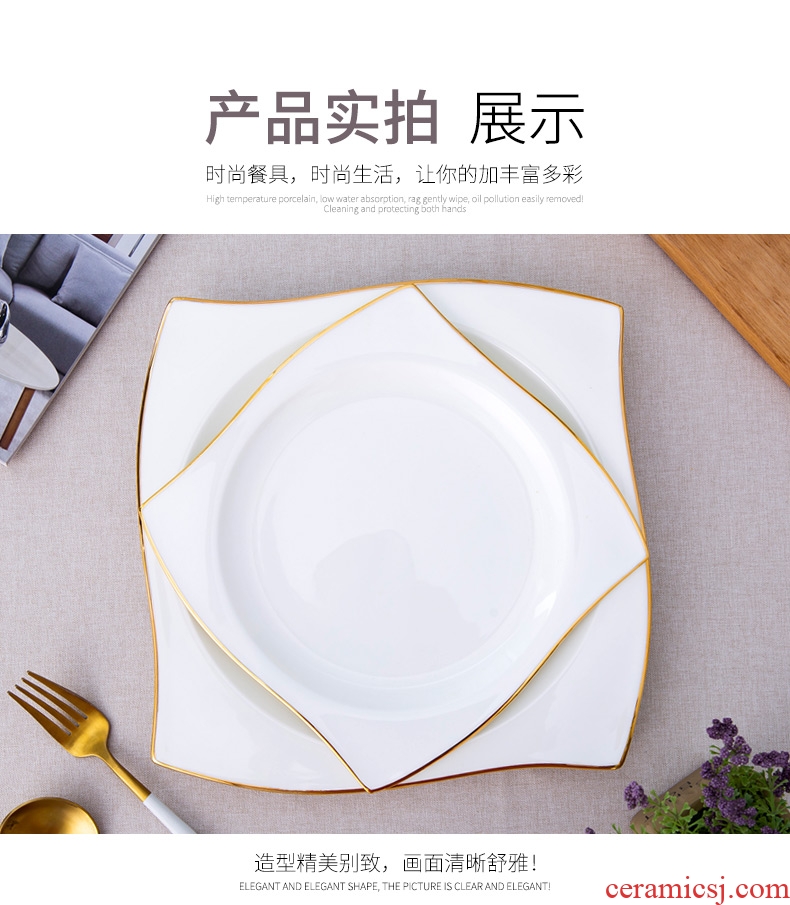 European dish dish dish home ideas of irregular bone porcelain personality inventory center plate ceramic plate beefsteak