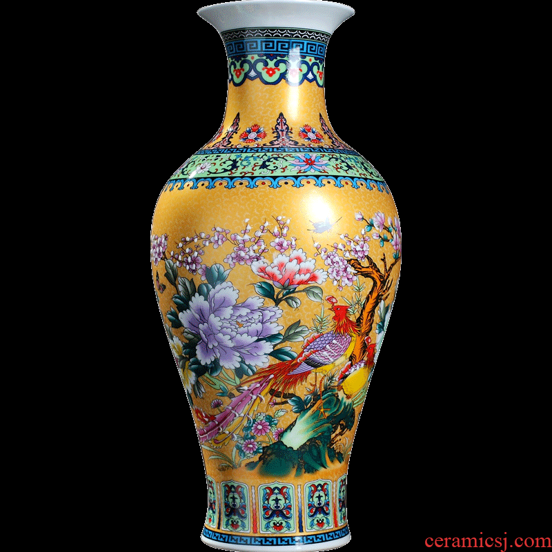 Archaize yongzheng vases furnishing articles of jingdezhen ceramic home flower arranging office sitting room adornment porcelain arts and crafts