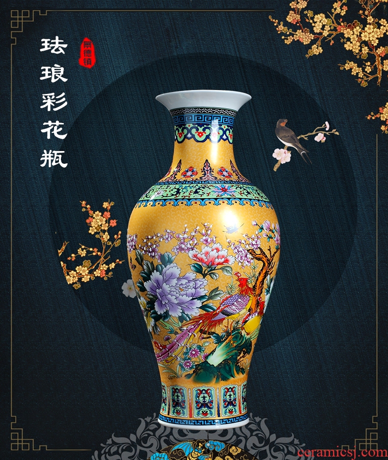 Archaize yongzheng vases furnishing articles of jingdezhen ceramic home flower arranging office sitting room adornment porcelain arts and crafts