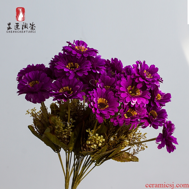 The minister ceramic rotary LangJu artificial flowers simulation flowers decoration wedding bouquet put table in the sitting room adornment
