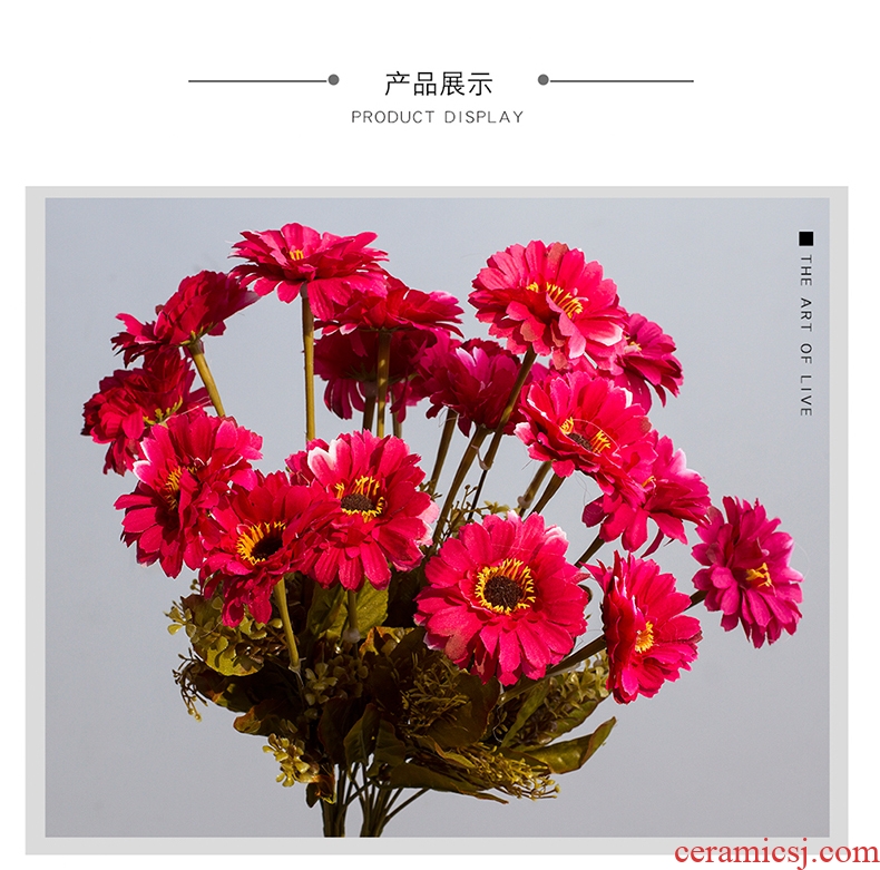 The minister ceramic rotary LangJu artificial flowers simulation flowers decoration wedding bouquet put table in the sitting room adornment