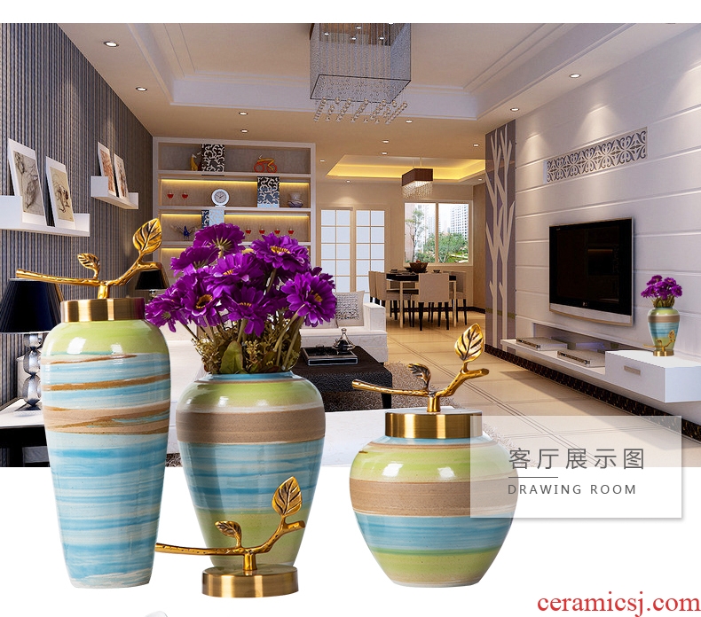 Jingdezhen porcelain furnishing articles sitting room tea table wine table decoration bottles character art vase color ceramic package