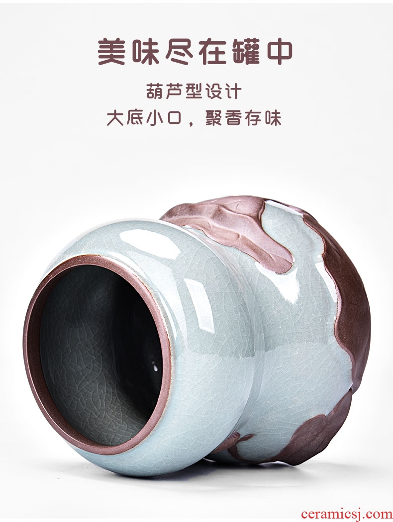 Caddy HaoFeng elder brother kiln porcelain storage tanks piggy bank seal pot kung fu tea tea accessories