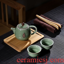 Seal rings young brother kiln caddy large ceramic pu 'er tea caddy tea urn storage boxes and POTS