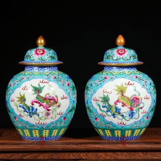 Jingdezhen porcelain painting enamel pastel colored vases, antique ceramics do old household decorates porch place decoration