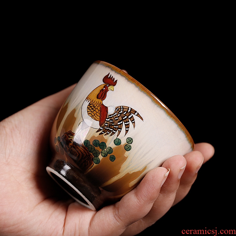 Tea seed jingdezhen hand-painted kiln master cup of ceramic tea individual cup large pure manual a single large cups