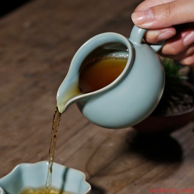 Kung fu tea tea boy your kiln fair mug cup tea sea separated piece can raise glass ceramic individual household