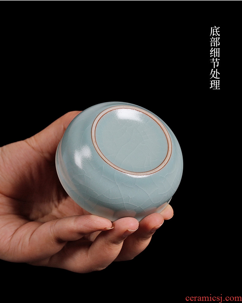 Tea seed your kiln ceramic cups manual master cup single cup fish bowl tea cup can keep open piece of tea light cup