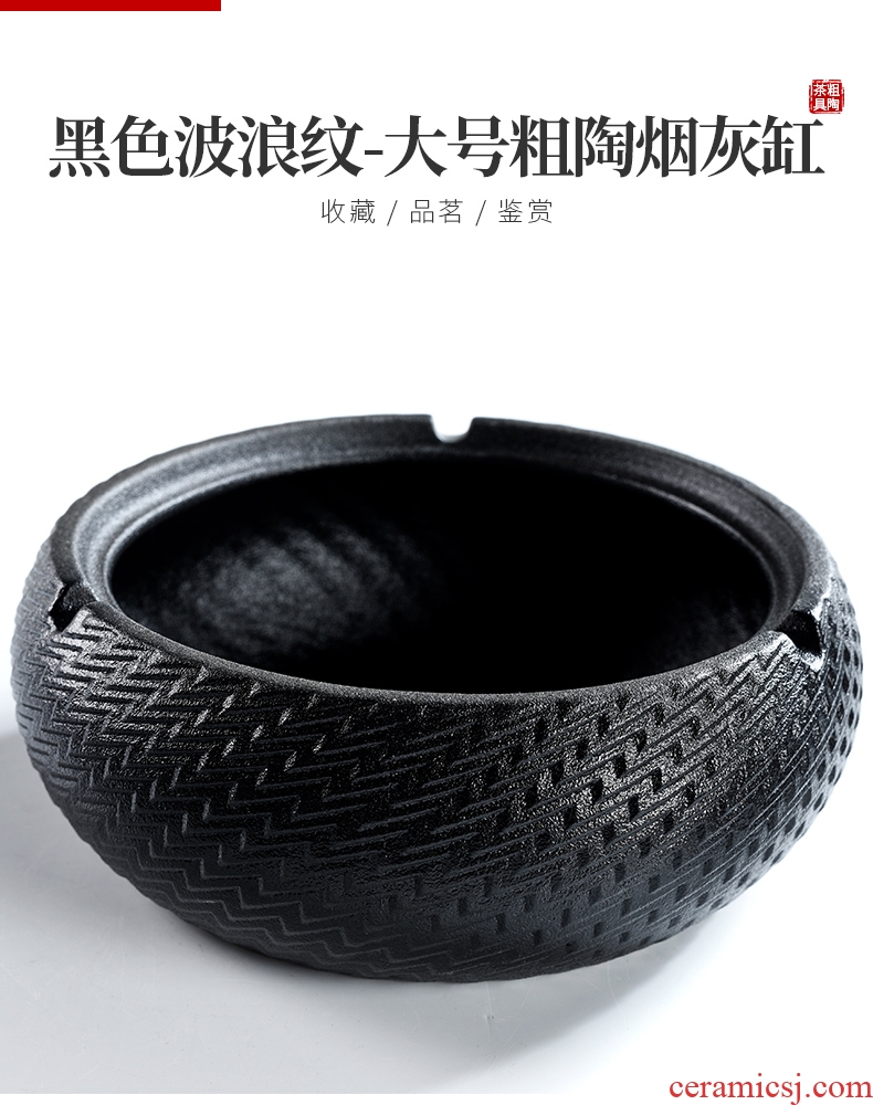 Modern Japanese household porcelain god ashtray ceramic creative fashion wind large bedroom a sitting room tea table ashtray