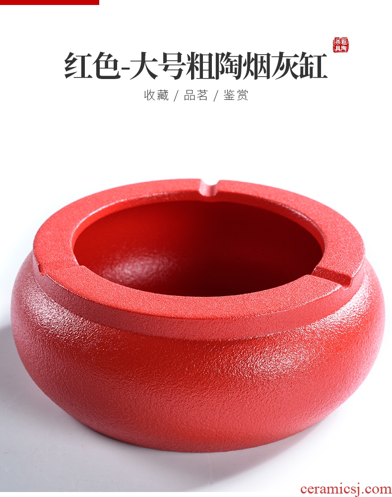 Modern Japanese household porcelain god ashtray ceramic creative fashion wind large bedroom a sitting room tea table ashtray
