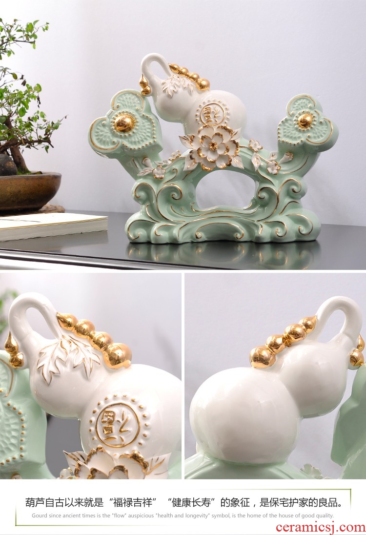 Dust heart creative gourd furnishing articles sitting room porch TV cabinet ceramic town house feng shui plutus housewarming home office