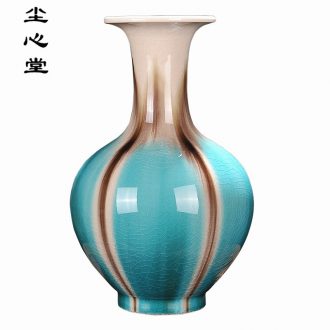 Dust heart of jingdezhen ceramics flower vase sitting room decoration new Chinese style household adornment handicraft rich ancient frame