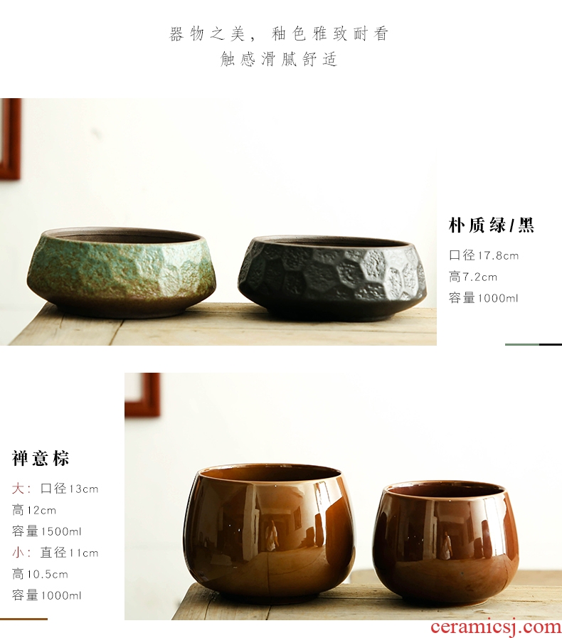 Bo yiu ceramic tea to wash large household restoring ancient ways in hot dry tea table cylinder washing water jar kung fu tea accessories