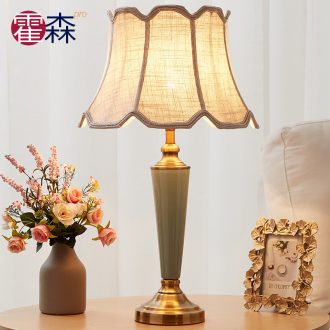 European fashion desk lamp of bedroom the head of a bed warm married the creative study ceramic sitting room is contracted household adornment lamps and lanterns