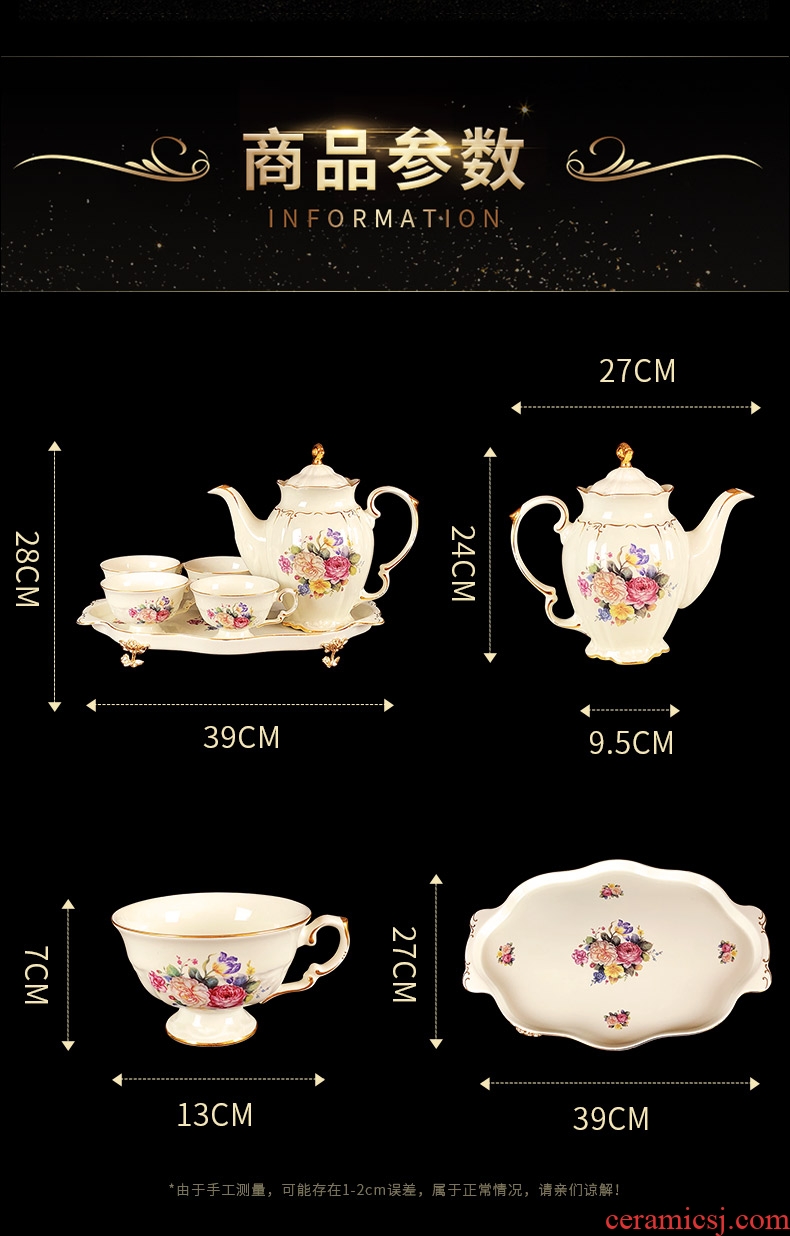 European ceramic coffee coffee cup suit to marry English afternoon tea tea tea cups with tray luxury