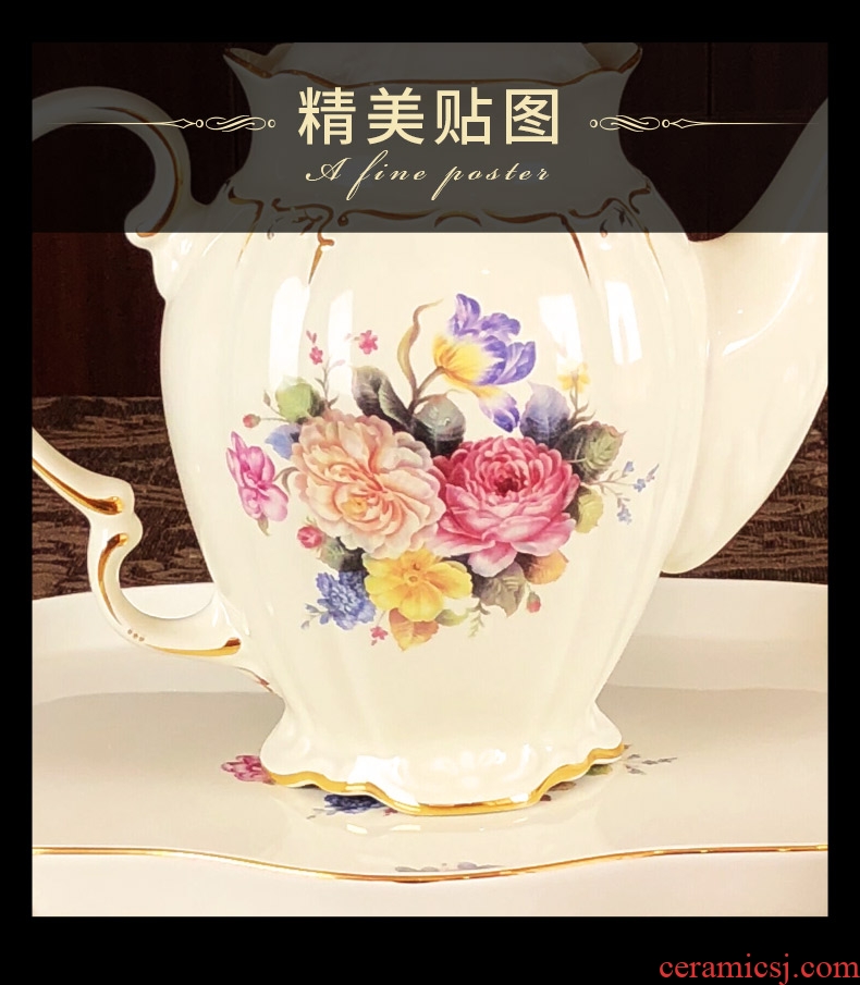 European ceramic coffee coffee cup suit to marry English afternoon tea tea tea cups with tray luxury
