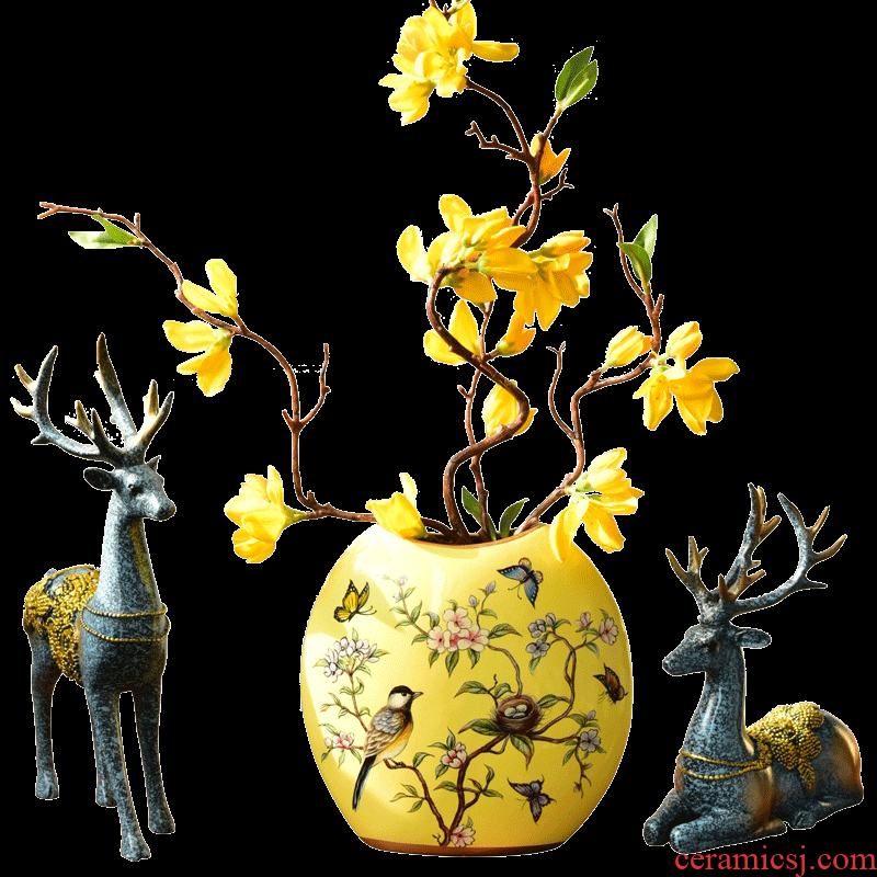 Murphy American TV ark rural creative ceramic vase simulation flower art the sitting room porch soft adornment deer furnishing articles