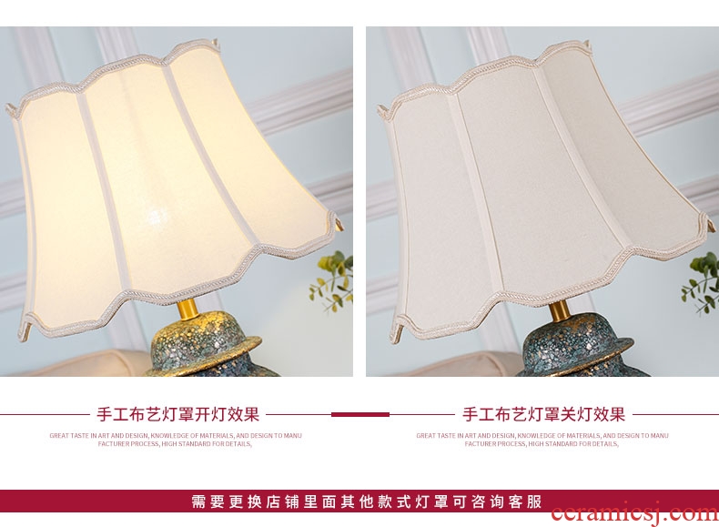 American traditional ceramic lamps fashion contracted sitting room adornment lamp classical example room hotel bedroom berth lamp