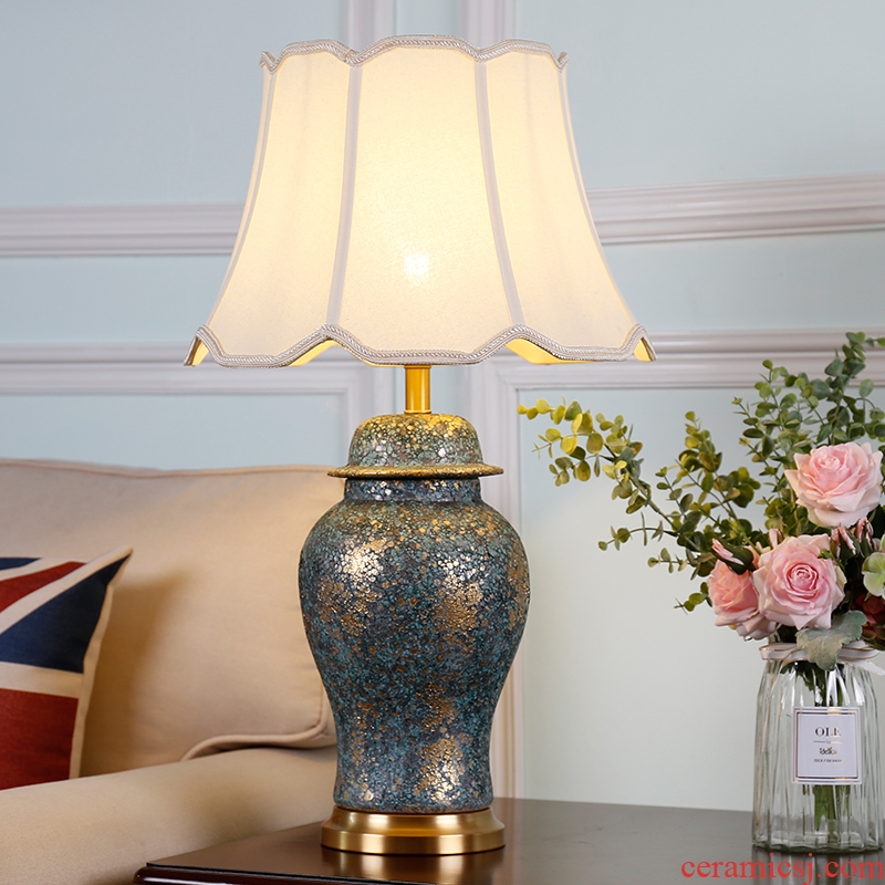 American traditional ceramic lamps fashion contracted sitting room adornment lamp classical example room hotel bedroom berth lamp