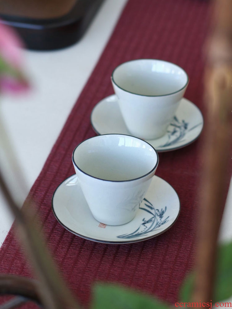 Drink to ceramic hand-painted insulation pad antique tea ceremony master mat saucer kunfu tea cups supporting Japanese