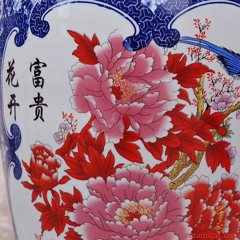 Sheng hao jingdezhen ceramic floor office opening ceremony decoration crafts sitting room place large vase