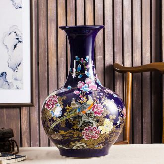 Jingdezhen ceramic vase wine cabinet decoration sitting room of large vase furnishing articles furnishing articles TV ark study
