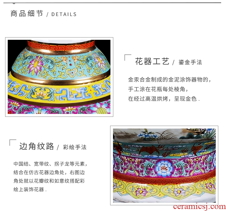 Jingdezhen ceramics imitation qianlong year imitation antique vase, the sitting room porch decoration crafts collection furnishing articles