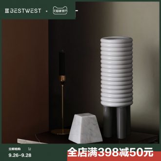 BEST WEST sample room is ceramic vase creative living room large porcelain soft light luxury decoration decoration