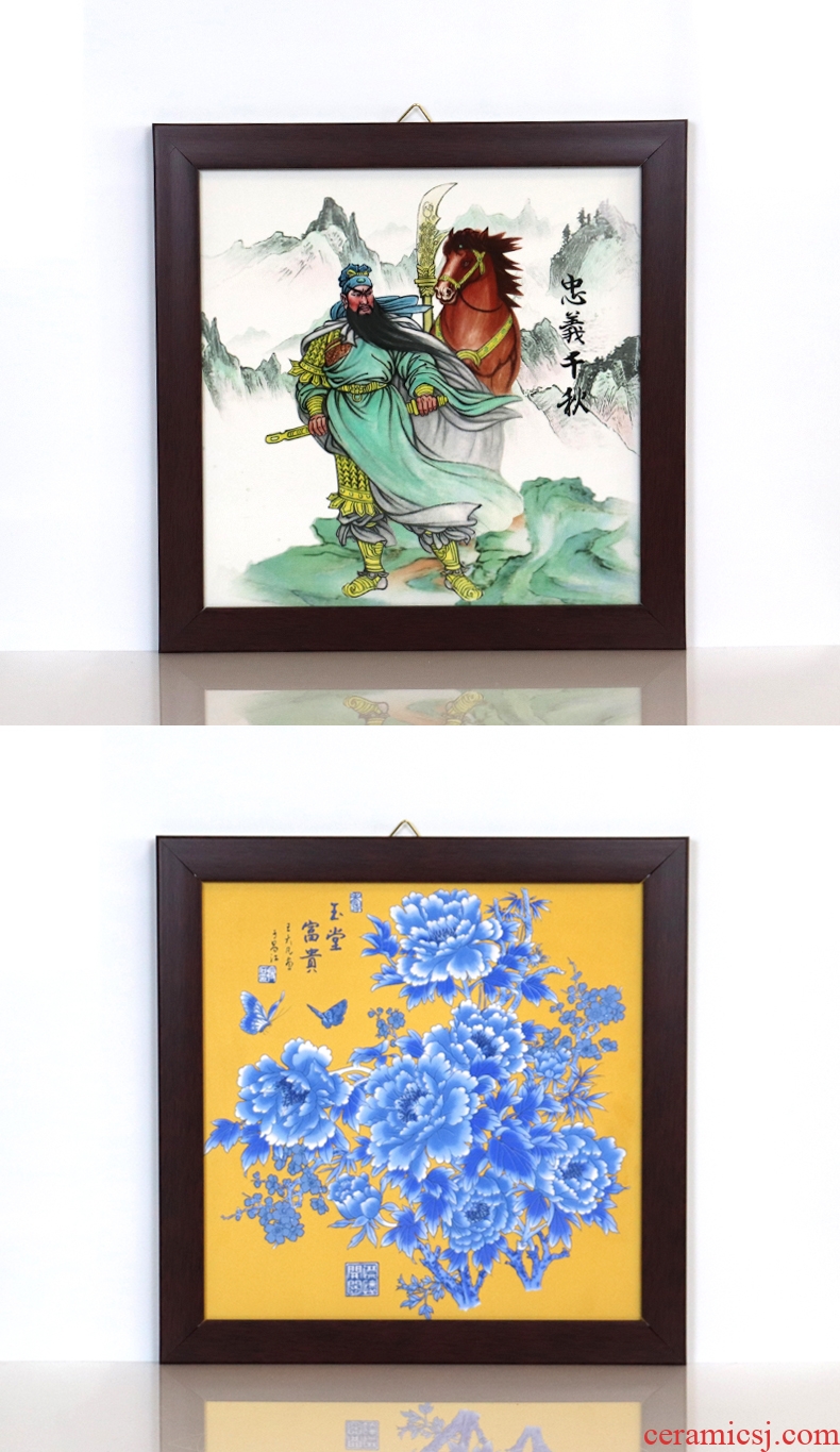 Jingdezhen ceramic plate hand landscape paintings of Chinese style of sitting room hangs a picture adornment mural restaurant sofa setting wall paintings