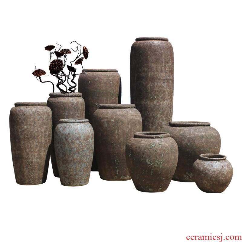 Dust heart thick clay restoring ancient ways do old ceramic vase landed a large flower pot landscape furnishing articles zen power POTS