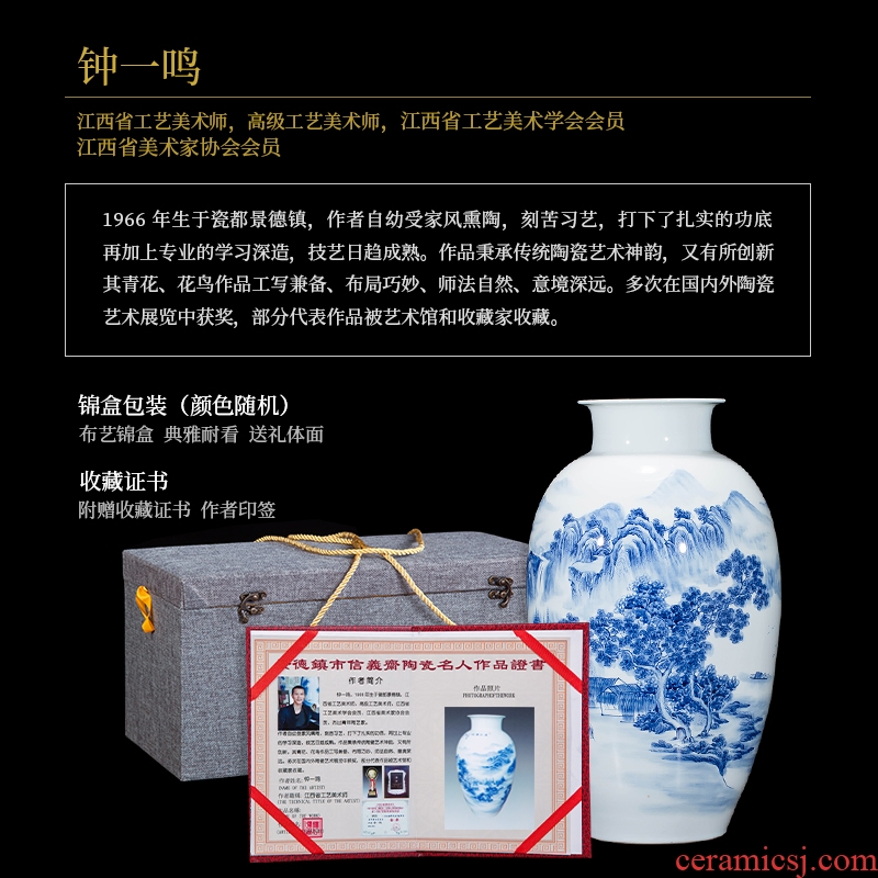 Jingdezhen ceramics hand-painted porcelain vase wine porch home wine ark adornment sitting room TV ark furnishing articles