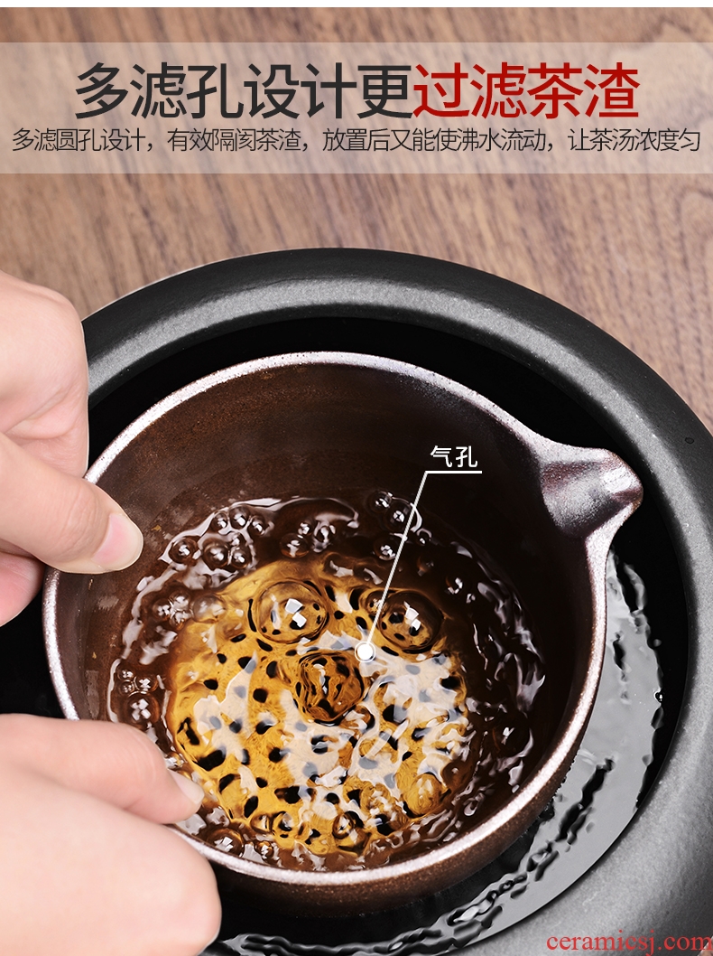 It still fang boiling tea ware ceramic electro-thermal TaoLu tea stove black pottery tea suit household black tea warm the teapot