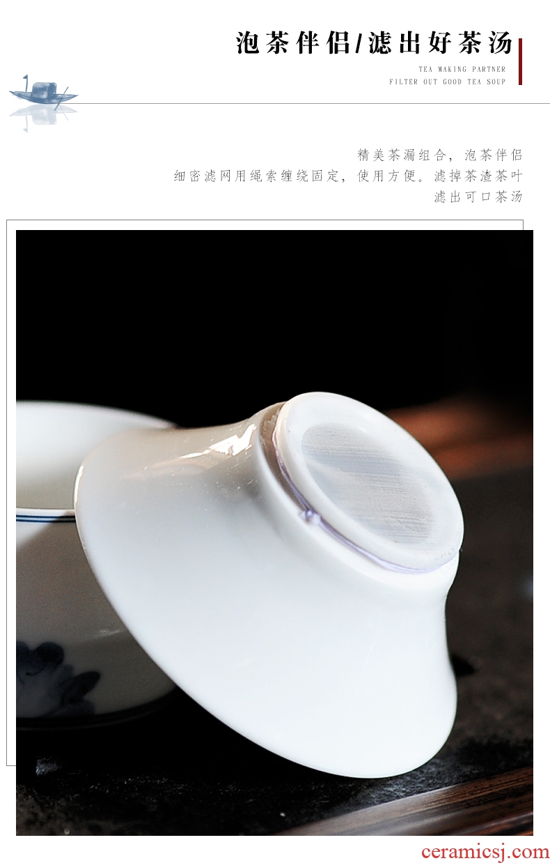 Bo yiu kung fu tea set of a complete set of household porcelain jingdezhen small set of hand-painted ceramic teapot teacup tea sea