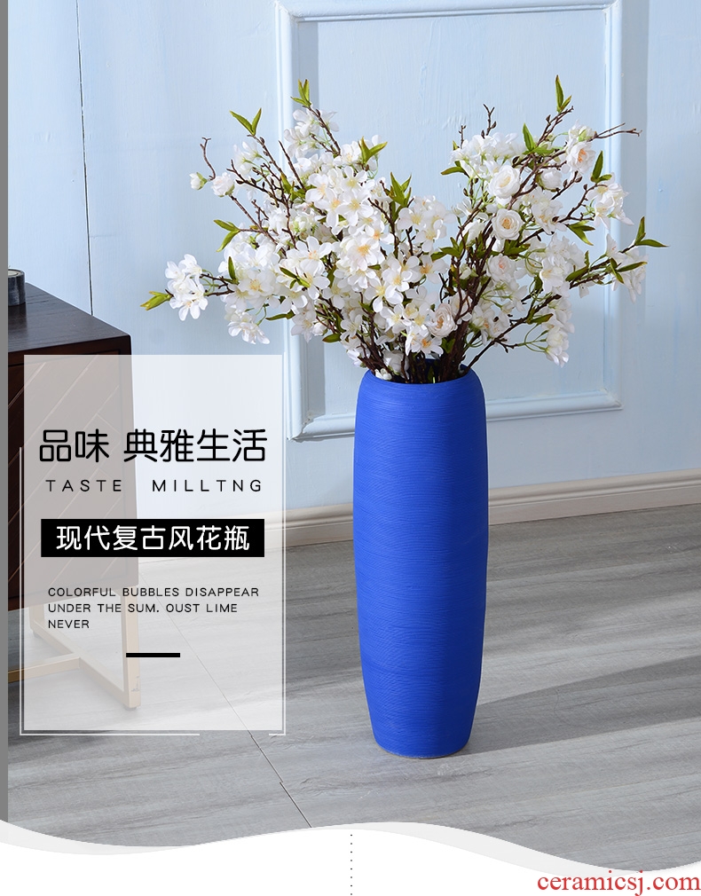 Lou qiao Jane beauty ceramic vases, large sitting room ground POTS of Europe type restoring ancient ways of creative dried flower flower implement furnishing articles