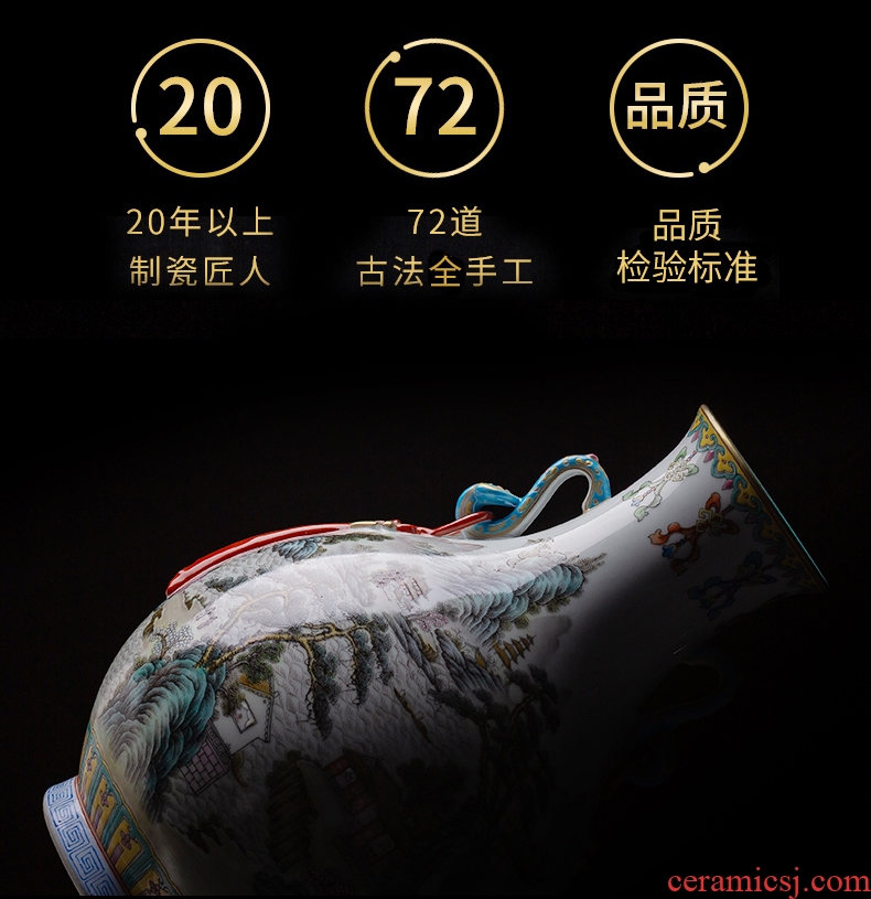 Better sealed kiln jingdezhen ceramics small vase manual archaize furnishing articles for ear pipa and home decor
