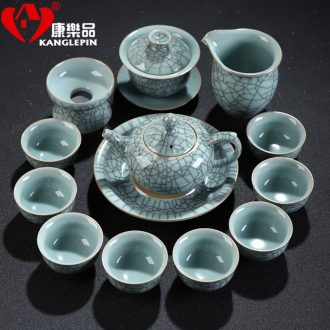 Recreational products sharply stone atomization suit household longquan celadon kung fu tea tray tea sets tea ceramic teapot teacup