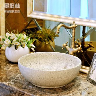 Sinks ceramic art monochrome frosted lavatory basin of continental circular toilet lavabo stage basin