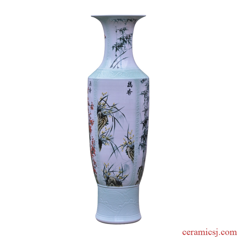 Jingdezhen ceramics chrysanthemum patterns of large vases, opened new Chinese style villa hotel, sitting room adornment is placed