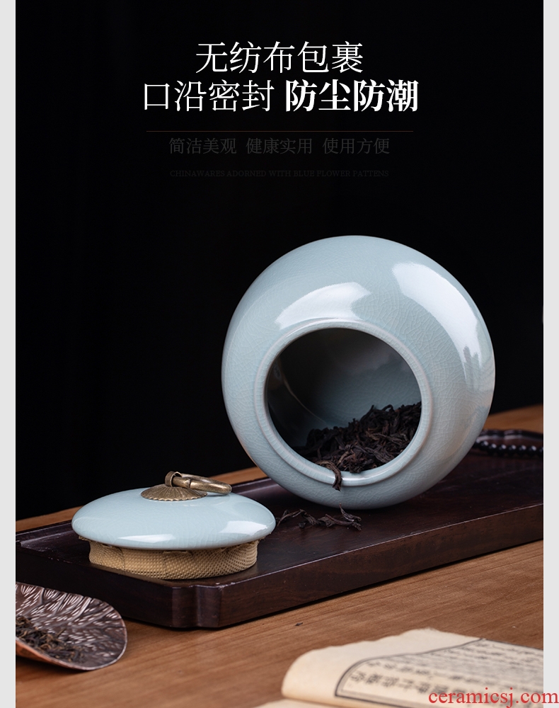 , your kiln jingdezhen ceramic seal pot tea caddy portable puer tea storage POTS tea accessories