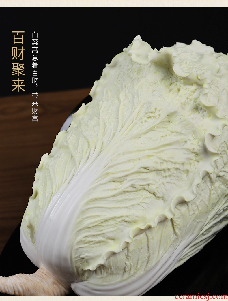 Oriental clay ceramic cabbage place to live in the living room TV cabinet wine cabinet decoration/best wealth together