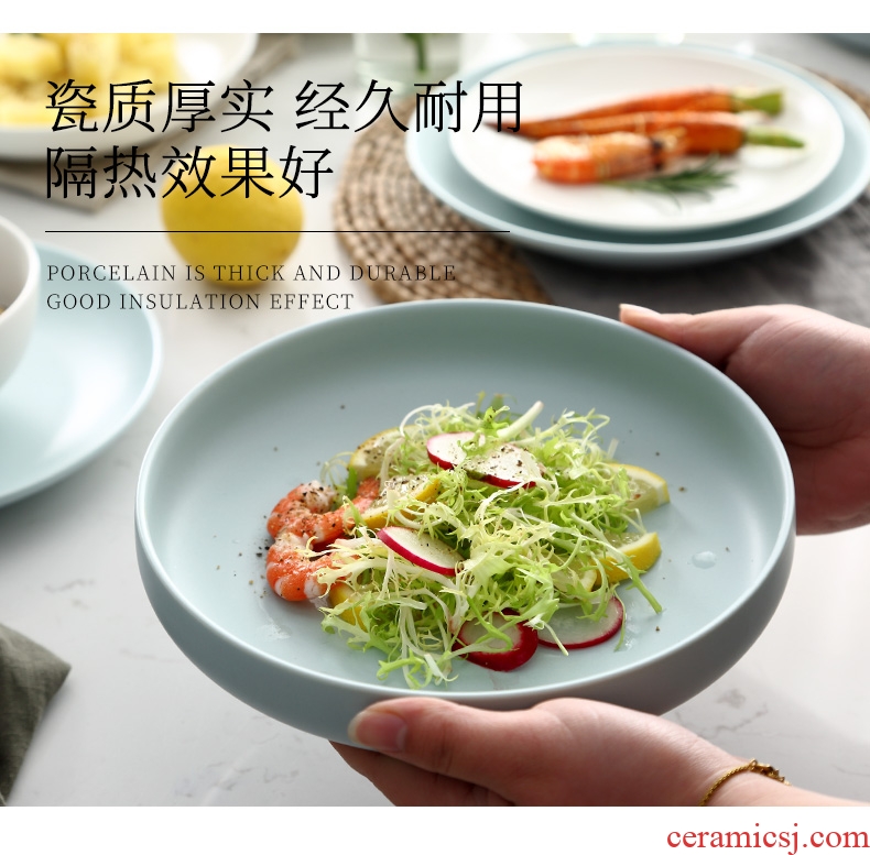 Jingdezhen ceramic creative 0 to eat the home dishes dishes Nordic contracted japanese-style tableware steak dishes