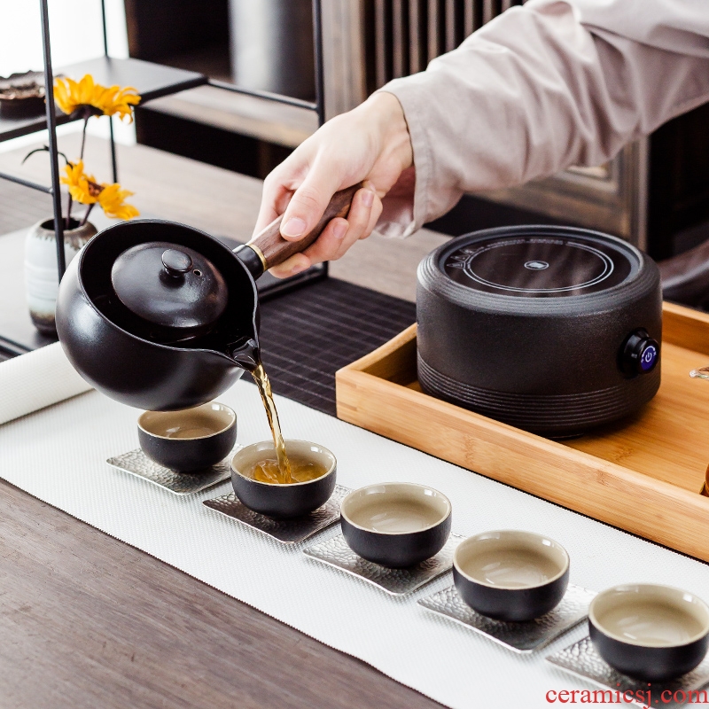 Bin, ceramic boiling tea ware black tea kettle side spend pot of Japanese teapot household electric heating electric TaoLu the teapot