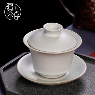 Tea seed your kiln three cup tureen kung fu tea set ceramic ice cracked plate can raise authentic big bowl hand grasp pot